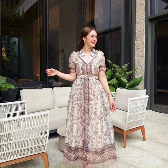 Vintage Paisley Print Dress - Picture 5 of 9